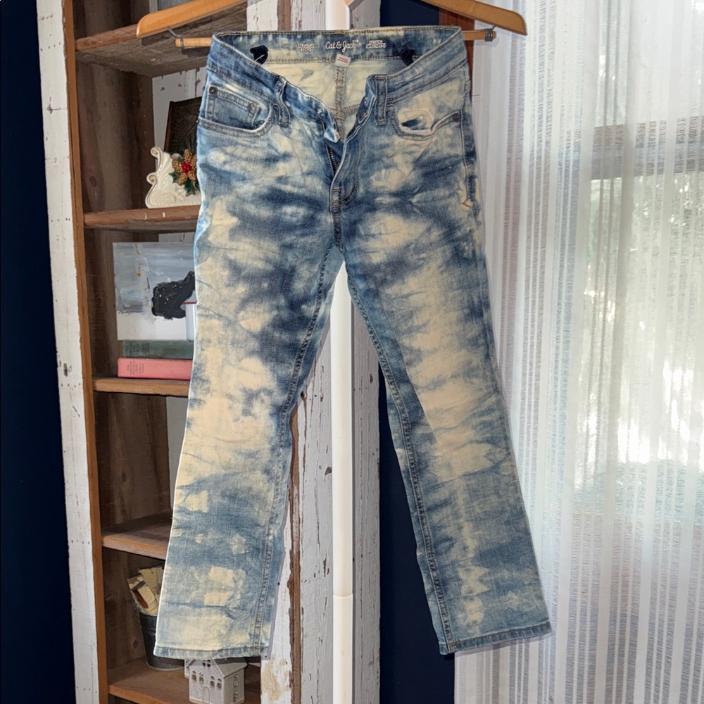 Cat & Jack Kids Bleach Dyed Denim